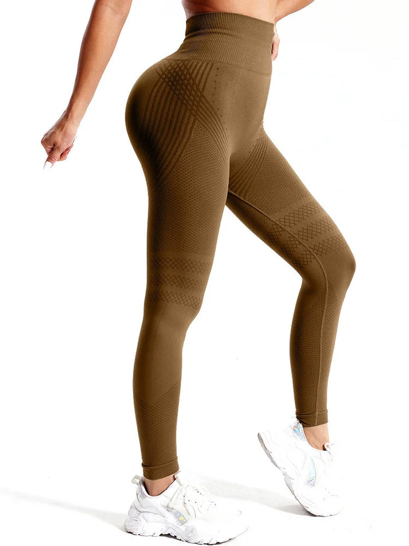 Seamless Knit Leggings for Women Elastic High Waist Tights Gym Trainning Hip Lift Quick Drying and Breathable Fitness Yoga Pants